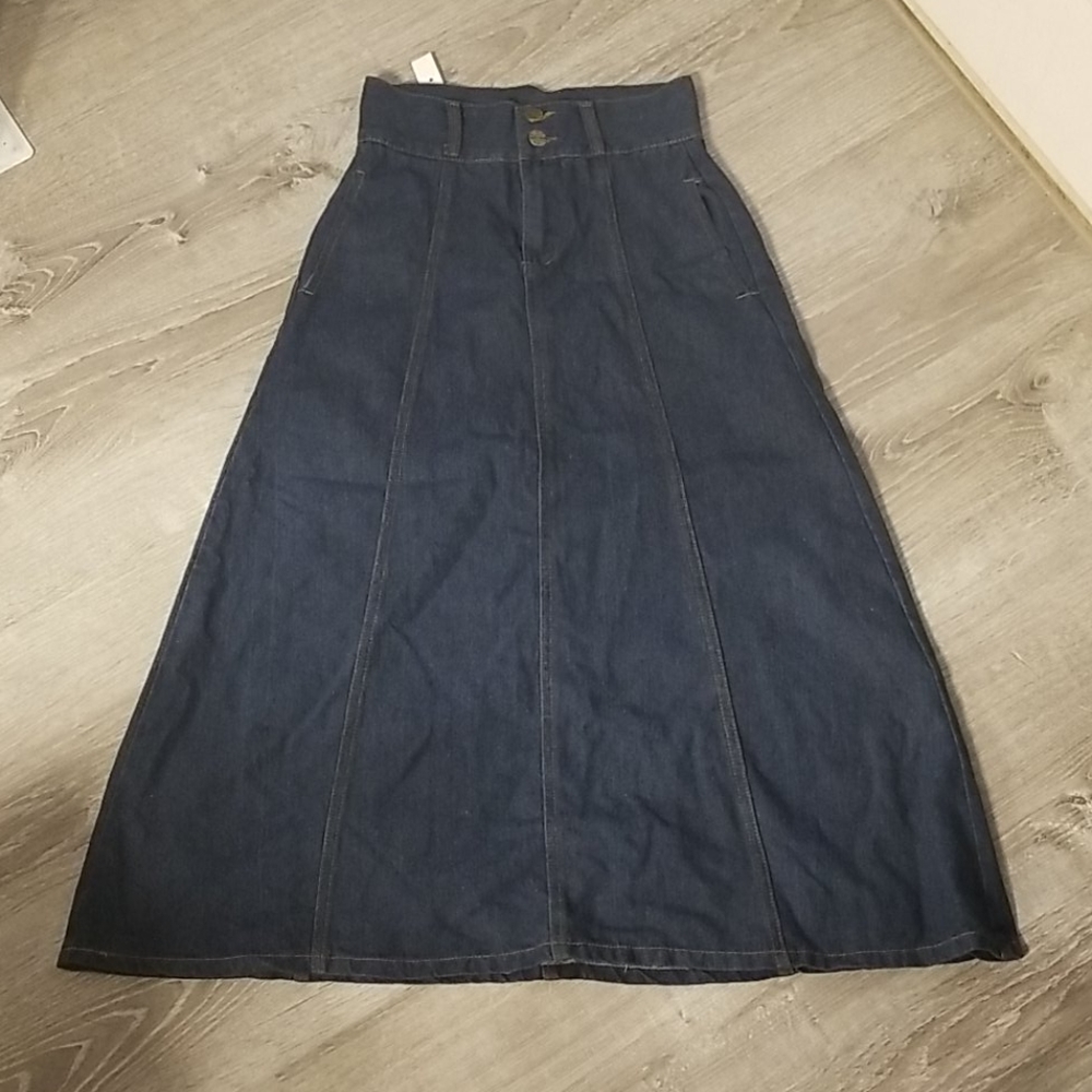 Long jeans skirt